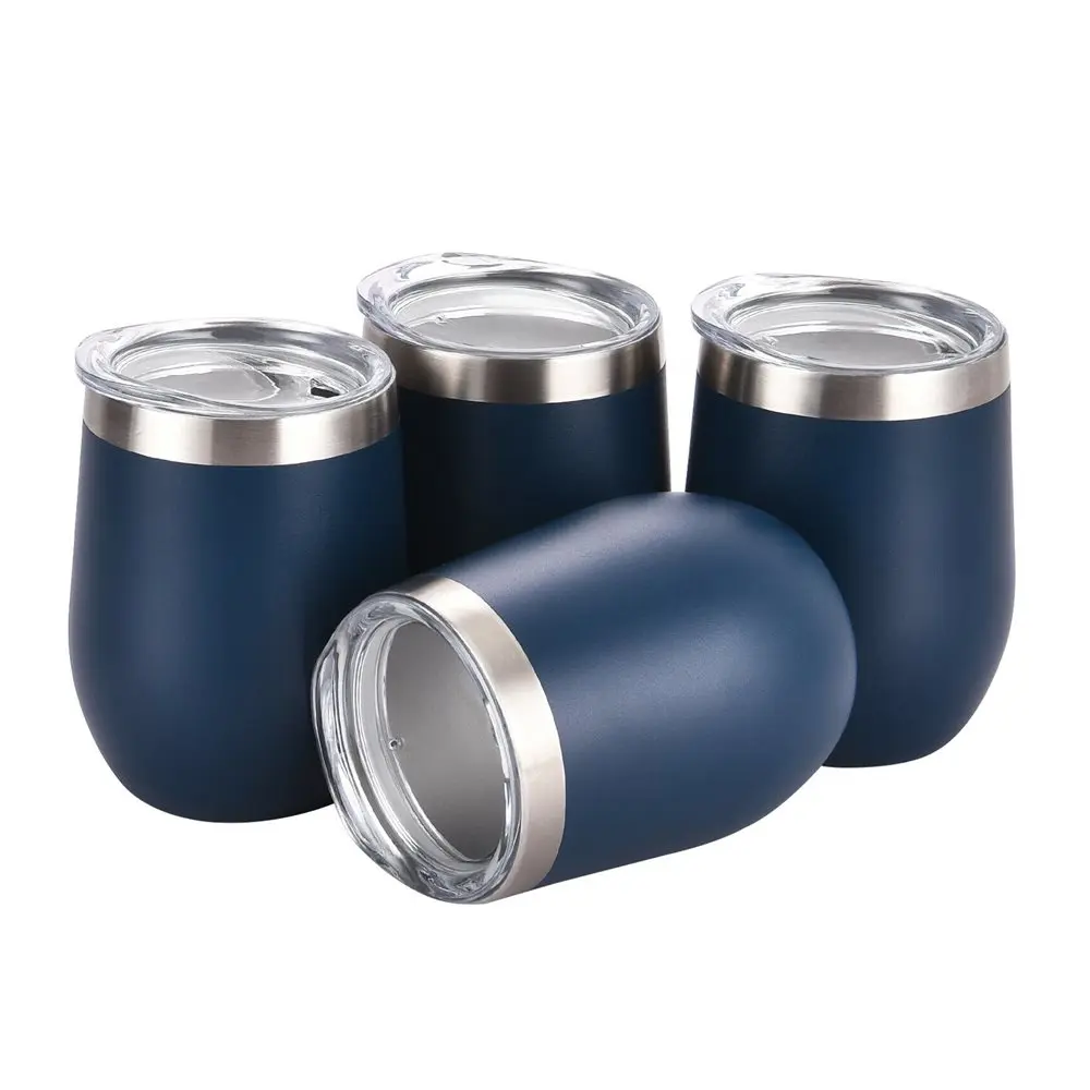 

Custom 12 oz vacuum double wall Powder Coated insulated stainless steel travel mug, Customized colors acceptable