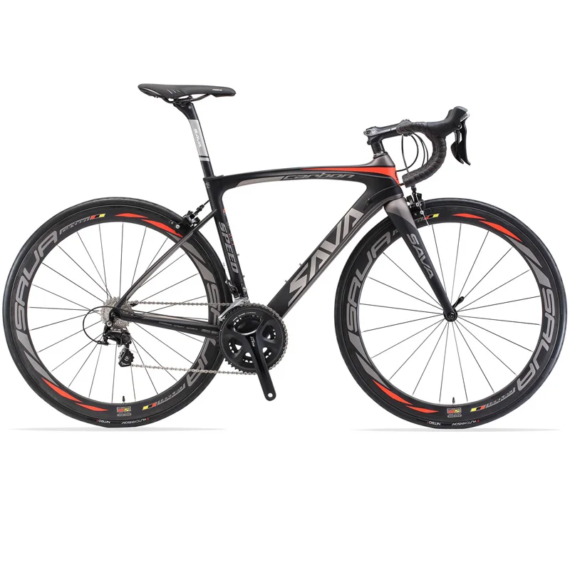 

SAVA 22 speed Carbon fiber racing Road bike pursing the wind 6.0, White red, black red, black yellow, black grey