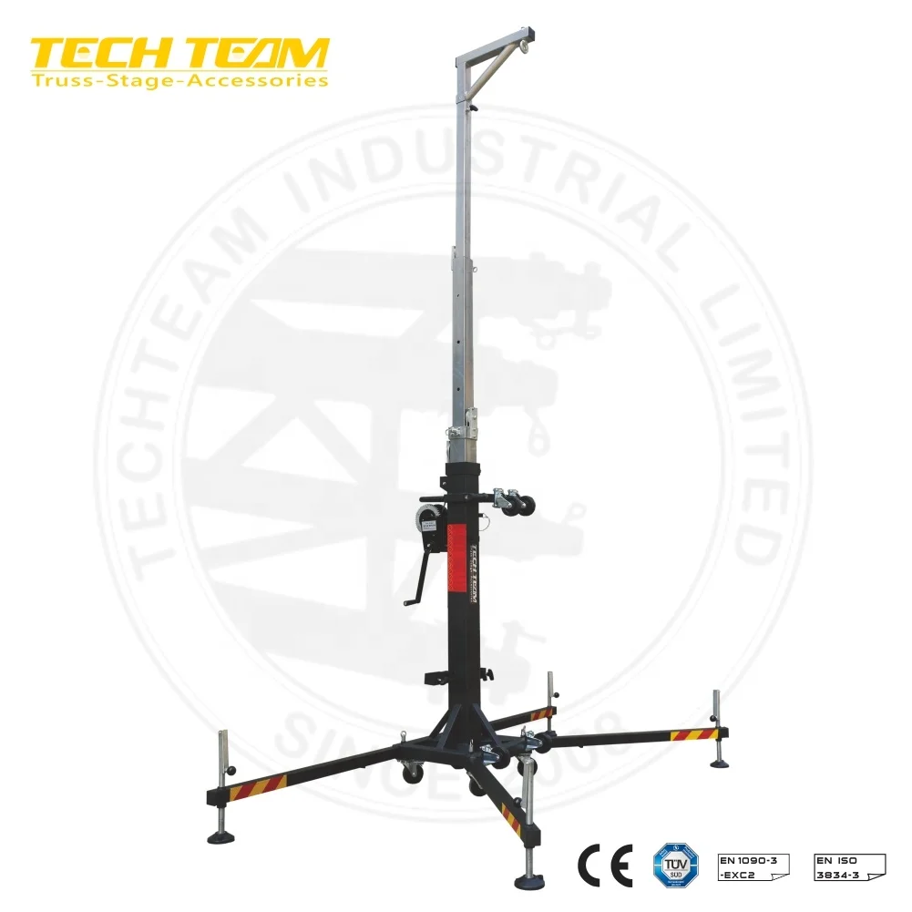 Techteam Multifuction 6.5m Max Height Dj Booth Truss Hand Crank Lift