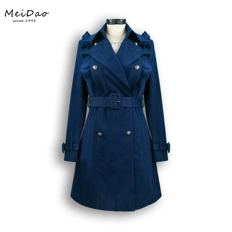 

Western Windbreaker Double Breasted Trench Coat Long Waterproof Cool Trench Coats Plus Size Women Clothing Hot Sale Fashion Army