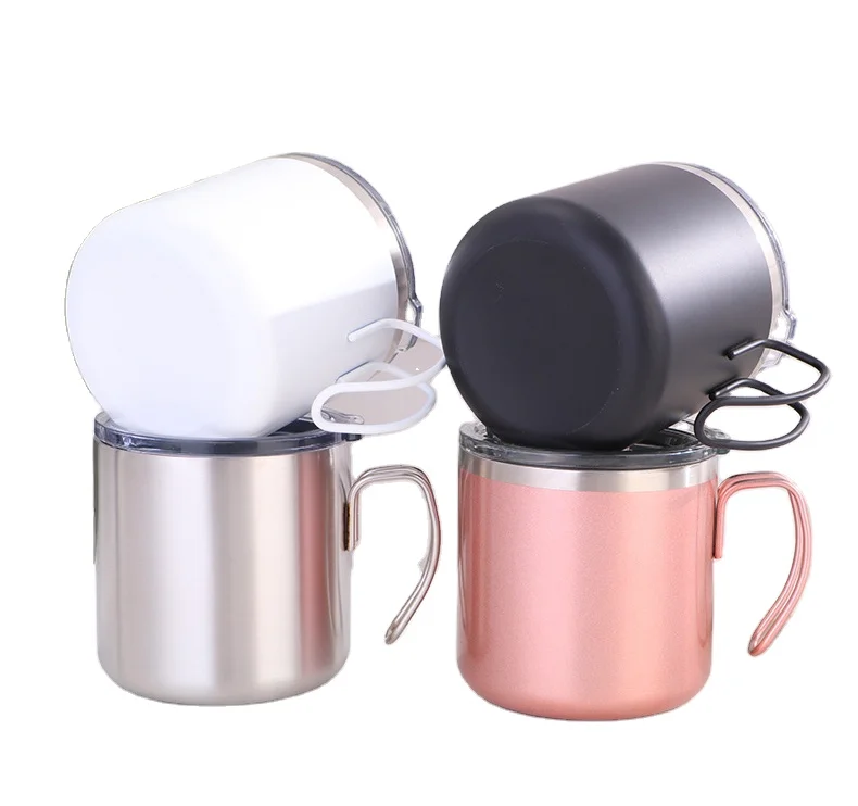 

Double Wall Stainless Steel 304 Coffee Mug Outdoor Creative Cup with Handle Customized, Can be customized