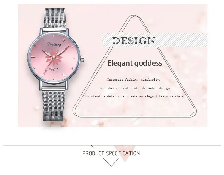 Newest Arrival High Quality China Brand Quartz Watch Women Leisure Mesh Belt Casual Dial Design Ladies Wristwatch