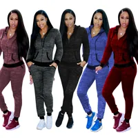 

Bulk custom slim fit wholesale women joggingsuit sweat suits