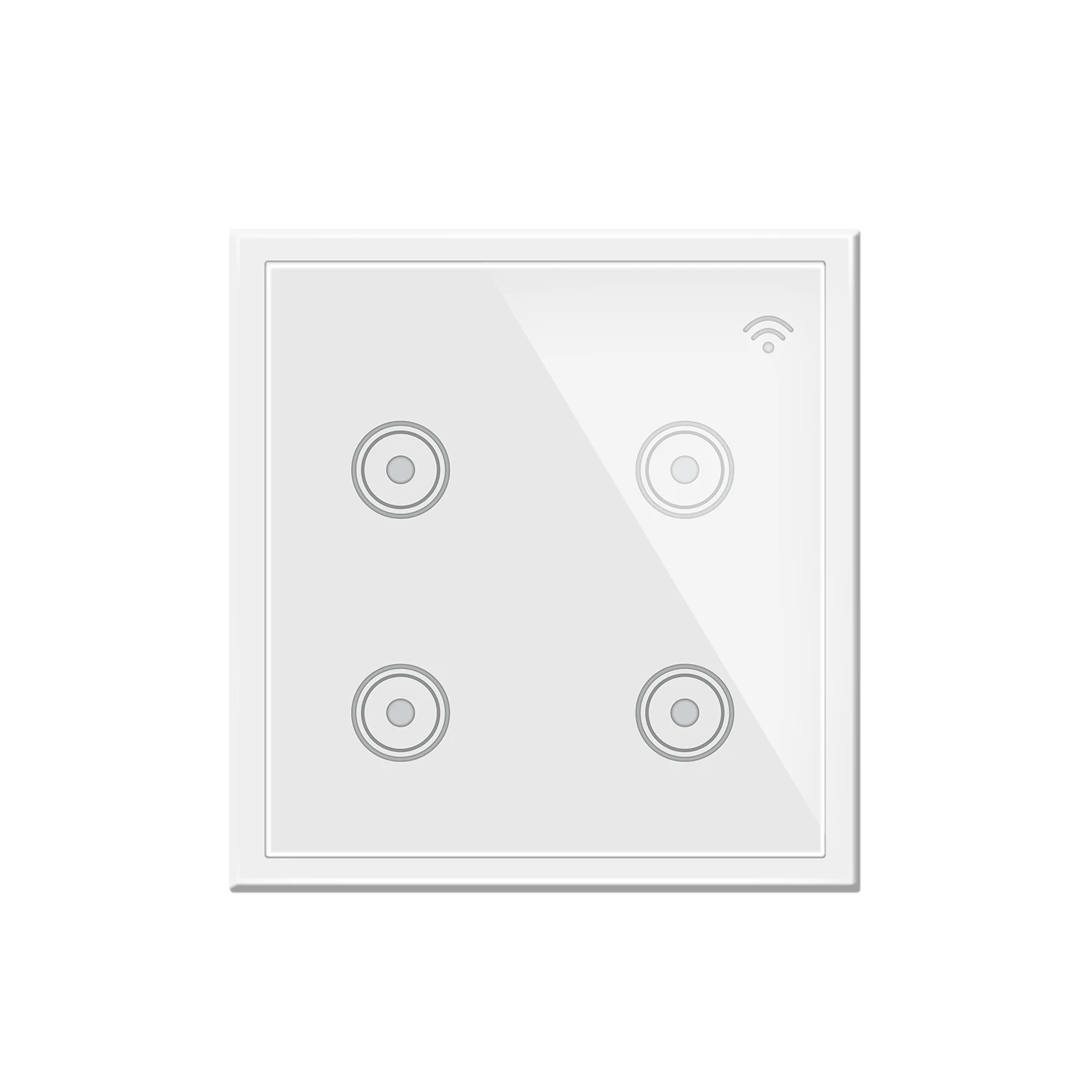 

4 Gang Smart wall switch WIFI Glass Wireless Light switch Tuya App WIFI remote Switch With google alexa, White+black