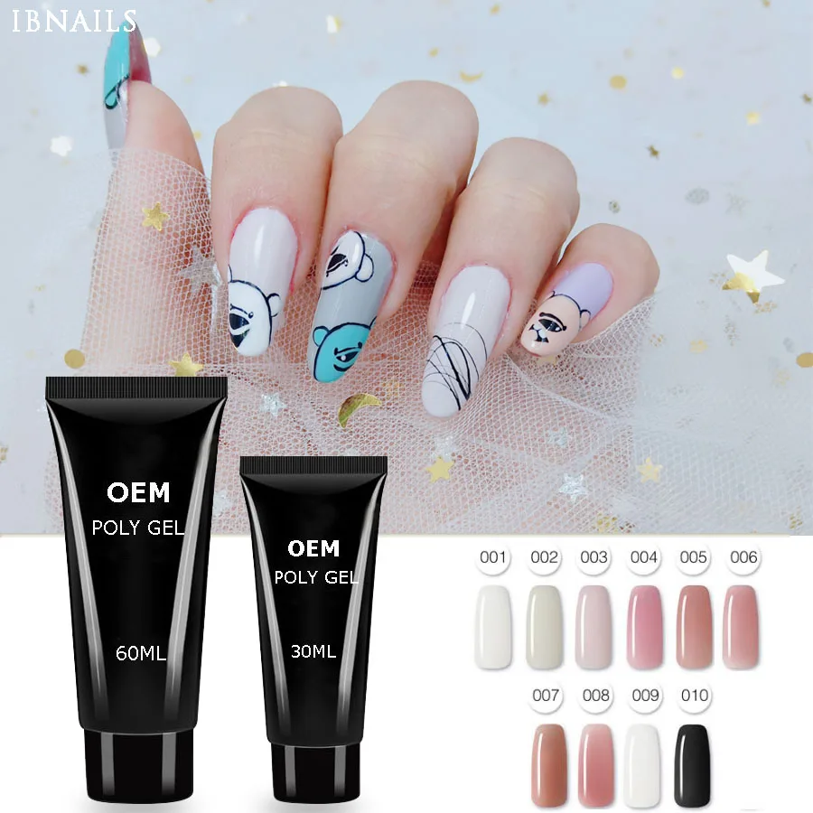 

Acryl gel high quality quick extension soak off nail poly gel, 10 colors