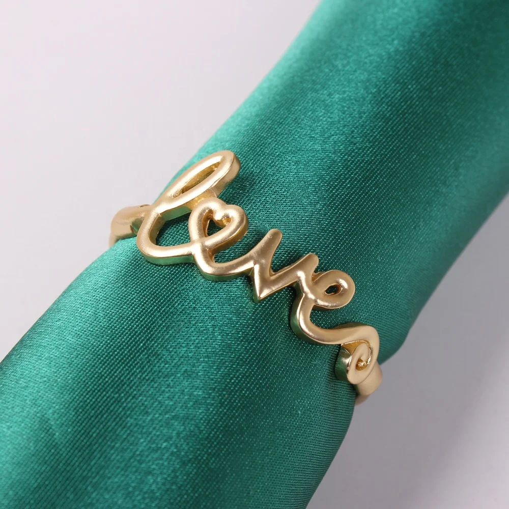 

"Love" Letter Wedding Decoration Customized Napkin Rings