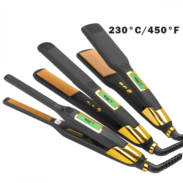 1 Inch Size Wide Ceramic Titanium Plate Plancha De Cabello Profesional Hair Straightener Flat Iron