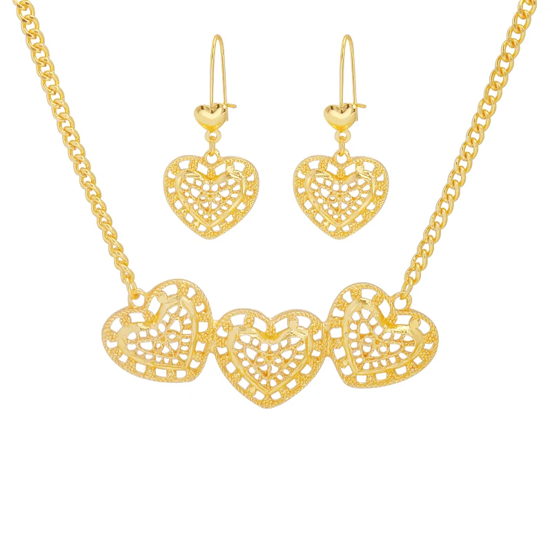 

JXX JSD-25-56 Ladies Designer 24K Zirconia Plated Jewelry Set+ Necklace Sets For Wedding Jewelry, Color