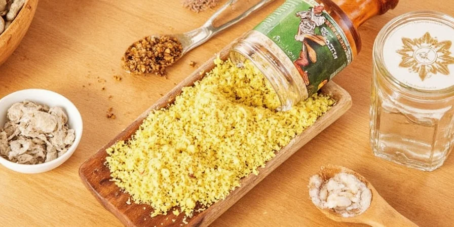Spice rack showing various ginger alternatives