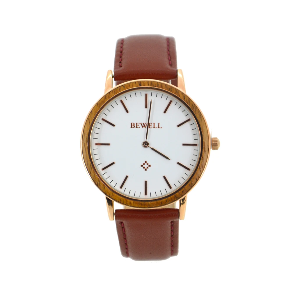 

China Supplier New Products Fashion Watches Wood Metal Watch as Gift Ideas for Girls with Genuine Leather Watch Strap 20