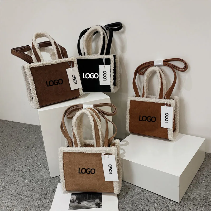 

hot selling luxury custom plush purses and handbags fur bag designer handbags famous brands bag women handbags