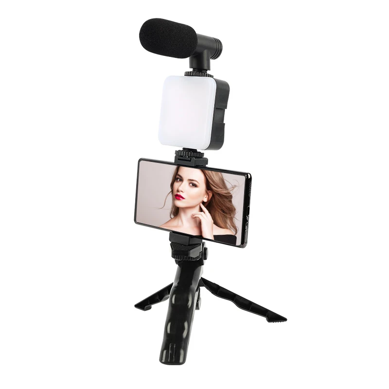 

AY49 New Smartphone Video Microphone Kit, Video Conference Lighting Vlogging Kit