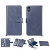 Detachable Folio Wallet Disassemble Case for Iphone 8 Removable Wallet Case Leather with Card Slots
