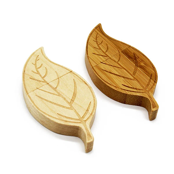 

Custom Logo Carbonized Bamboo Leaves Model Usb2.0 32GB 64GB Usb Flash Drive Pendrive 4GB 8GB 16GB U Disk Literature And Art Gift