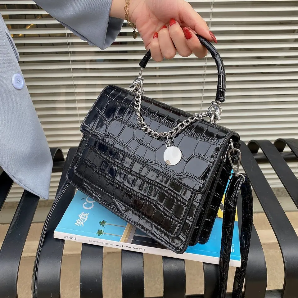 

2021 Wholesale Popular Crocodile pattern Crossbody Bags New Fashion design luxury handbags and Purses for women, 4 colors