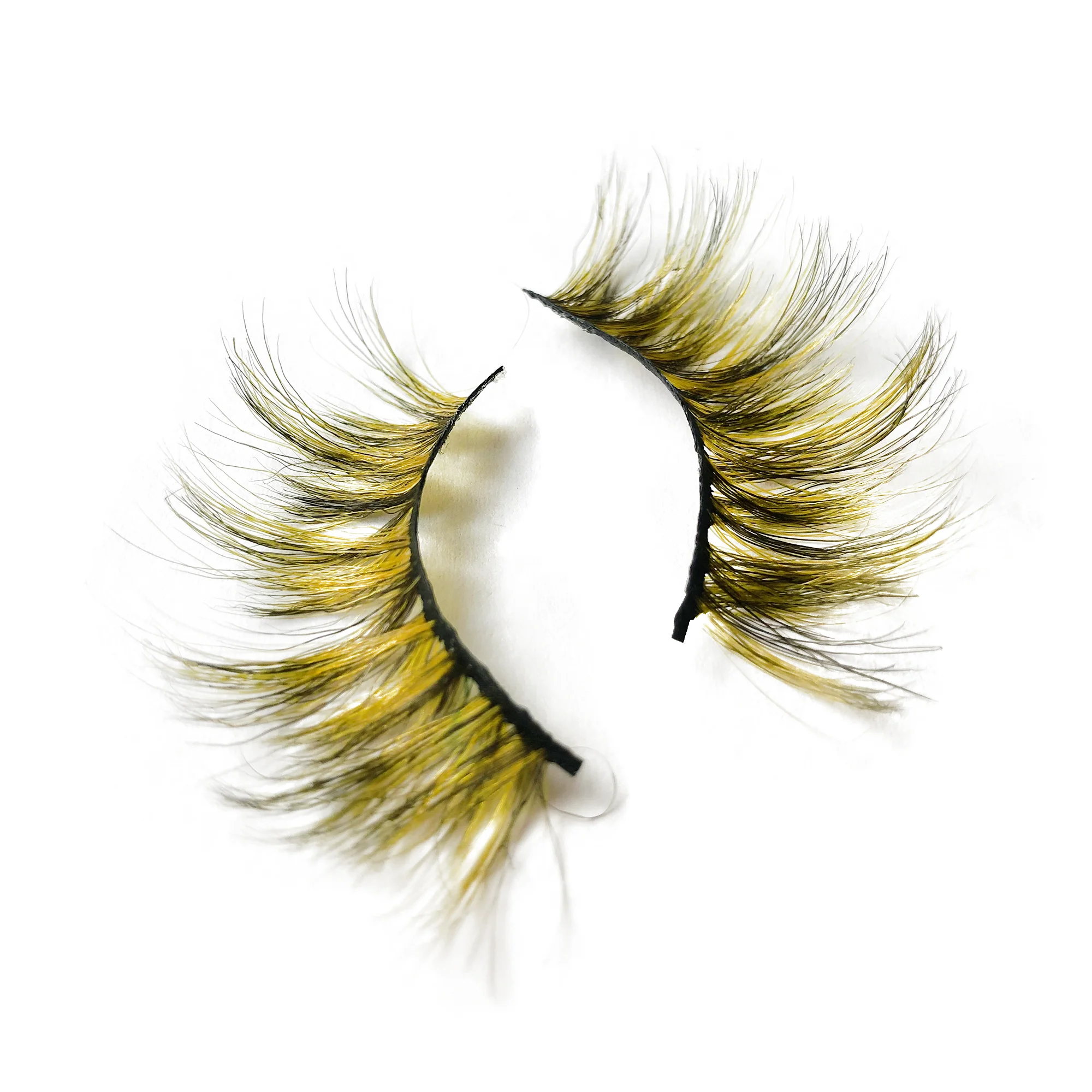 

2021 latest style Mink False Lashes Real Color Mink Fur Strips 25mm Eyelashes Color Mink, Wine red