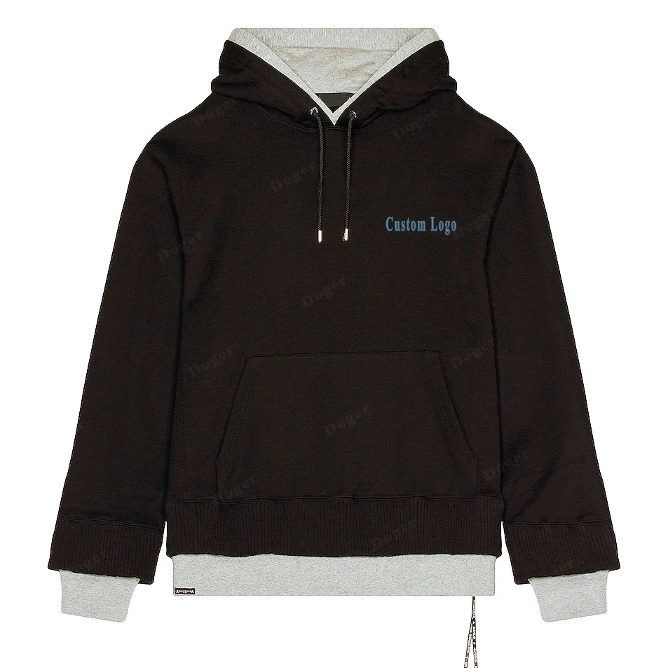 

Custom Embroidery 100% Cotton Color Block Patchwork Print Fashion Streetwear Pullover Sweatshirts Casual Stitching Men Hoodies