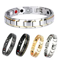 

Aimeishi health stainless steel negative ion 2000 gauss bio magnetic bracelet