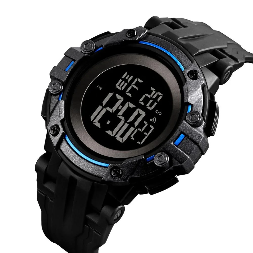 

skmei 1545 low price custom waterproof running digital sports watch, Black/white,black/black,blue,red,dark green