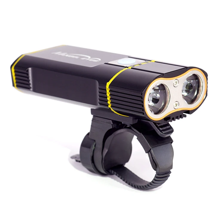 

Waterproof Torch Led Two L2 USB Rechargeable Cycling Bicycle Light For Night Riding, Black