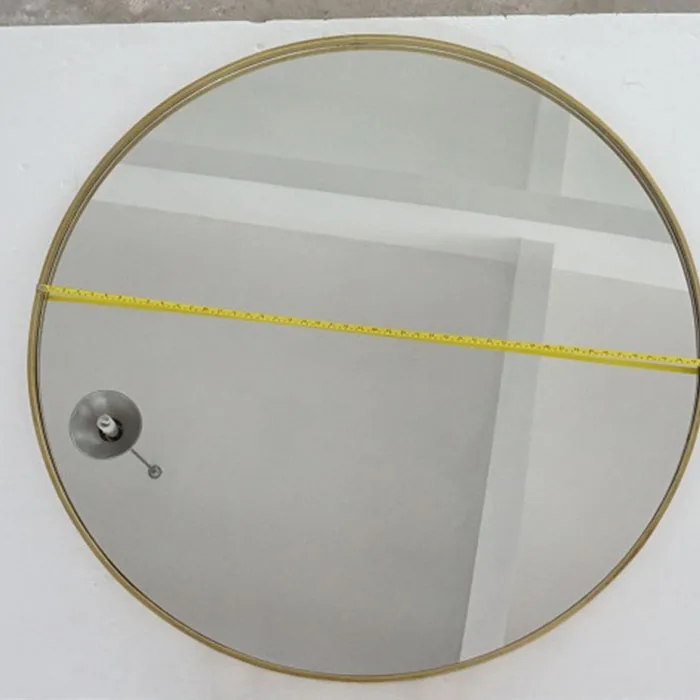 50CM  Modern MDF Antique Wood Frame Wall Hanging Circle Mirrors Wooden Decorative Round Wall Mirror for Bathroom Home Decor