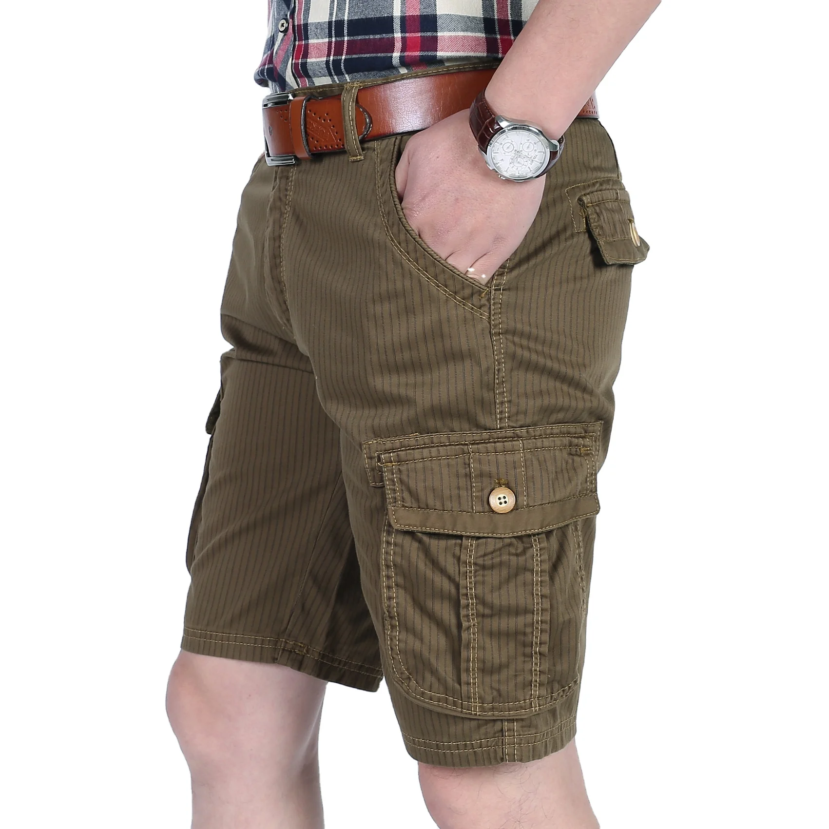 

2021 New Style Cargo Short for Men six pockets short pants Outdoor Men's trousers