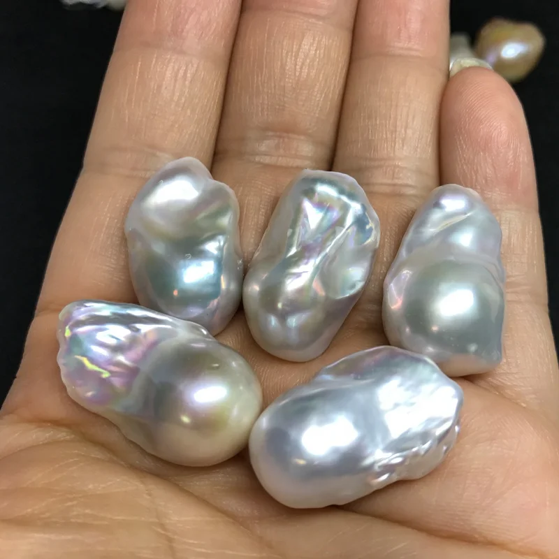 

zhuji irregular baroque freshwater pearl 15mm-16mm Big size different color loose freshwater pearl for making Earrings, Colors