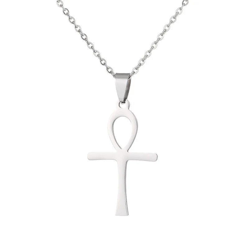

Hollow Geometric Irregular Cross Pendant Stainless Steel Necklace For Men Fashion Hip Hop Rock Jewelry