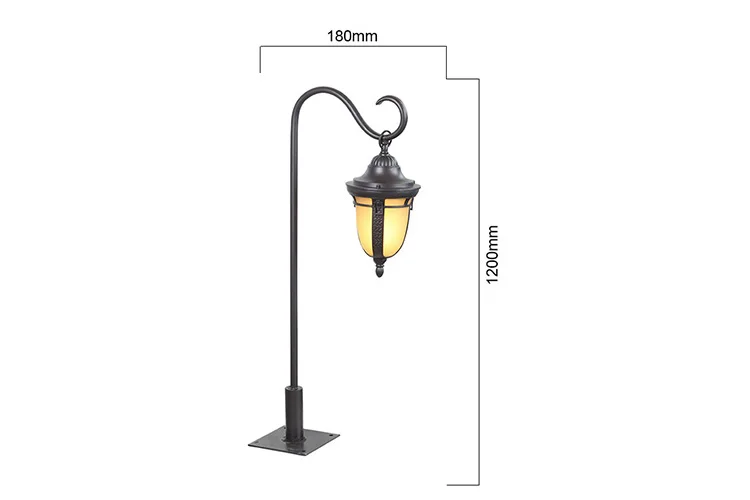 Wholesale outdoor waterproof aluminum Antique Lamp Post for garden lawn Pathway