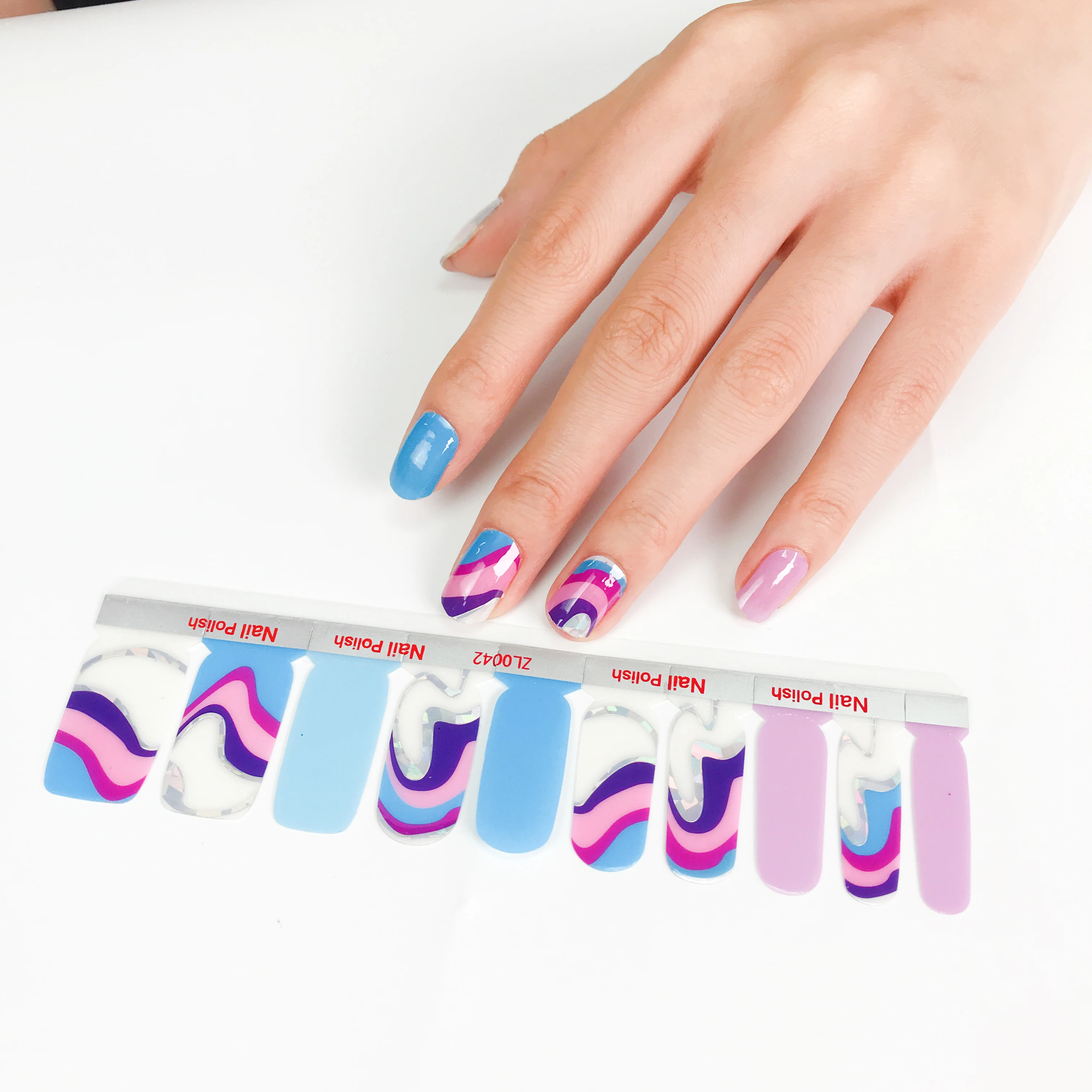 

Beauty Sticker Custom butterfly nail stickers nail art decoration sticker nail polish strips, Colorful+metallic laser