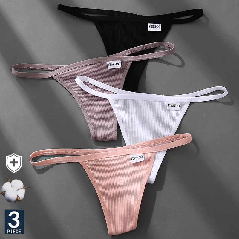 

3PCS/Set M-XL Sexy G-string Panties Cotton Girls Female Thong Underpant Pantys Of Ladies Bikini For Women's Underwear Lingerie, 5 colors