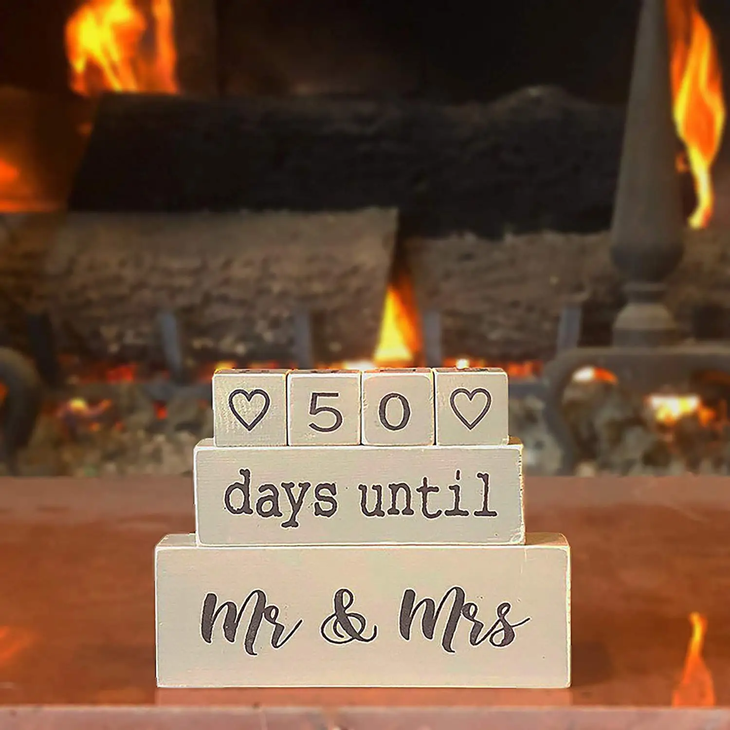 Wedding Anniversary Day Countdown Rustic Wooden Milestone Blocks Calendar Buy Wooden Block Calendar Milestone Blocks Product On Alibaba Com