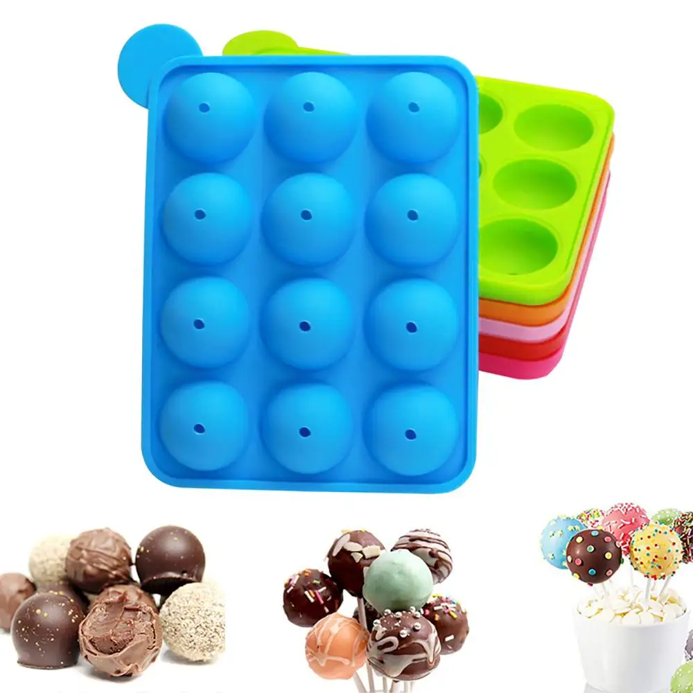 

Creative Reusable Cake Decorating Tool Chocolate Cookie Baking Mold Ice Cube Tray Cartoon Silicone Soft Candy Mould, Pink, blue