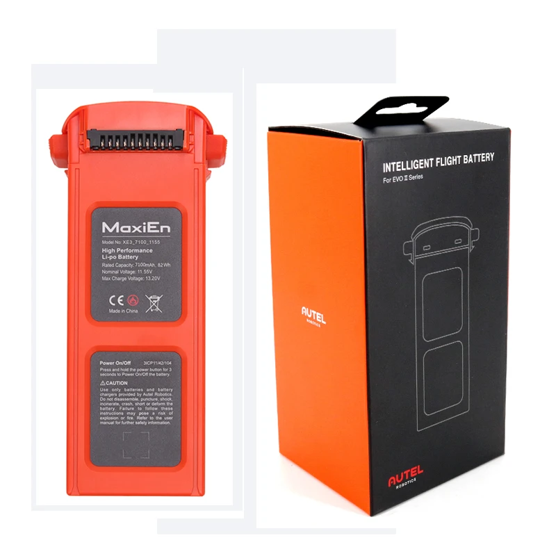 

Autel Robotics EVO II Drone Battery Accessories 7100mAh Li-Po Charging Batteries For EVO2 EVO 2/Pro/Dual Autel EVO 2 Batteries, Orange