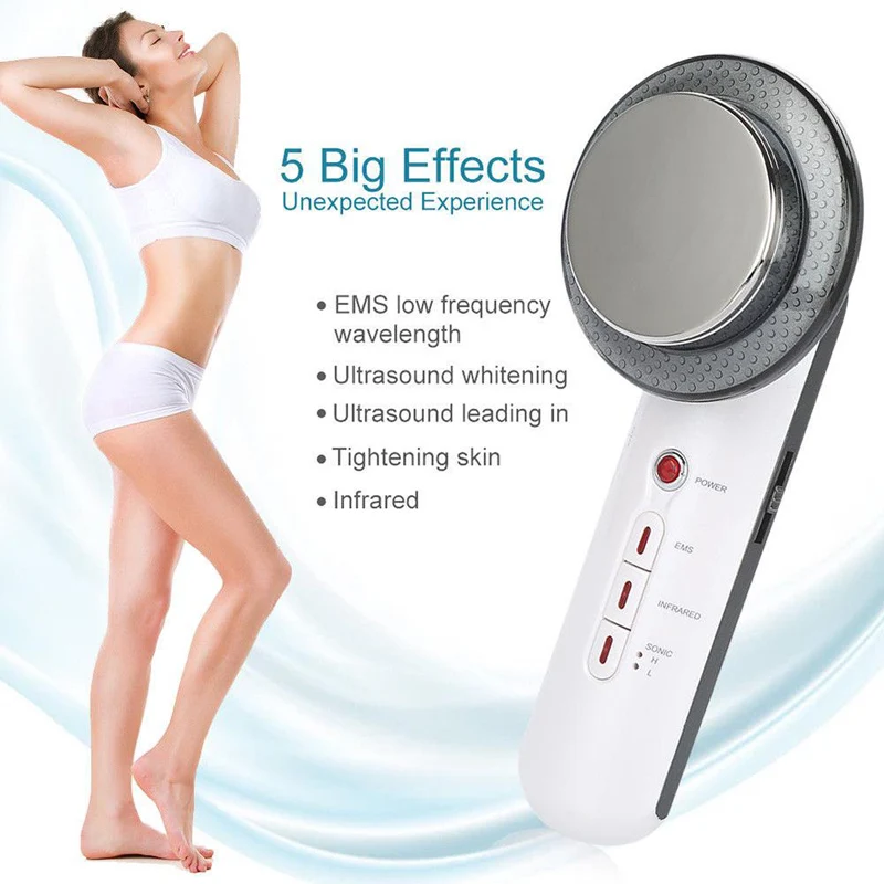

Ultrasound Cavitation Weight Loss Machine Lipo Anti Cellulite Galvanic Infrared EMS Fat Burner Body Slimming Massager with Patch