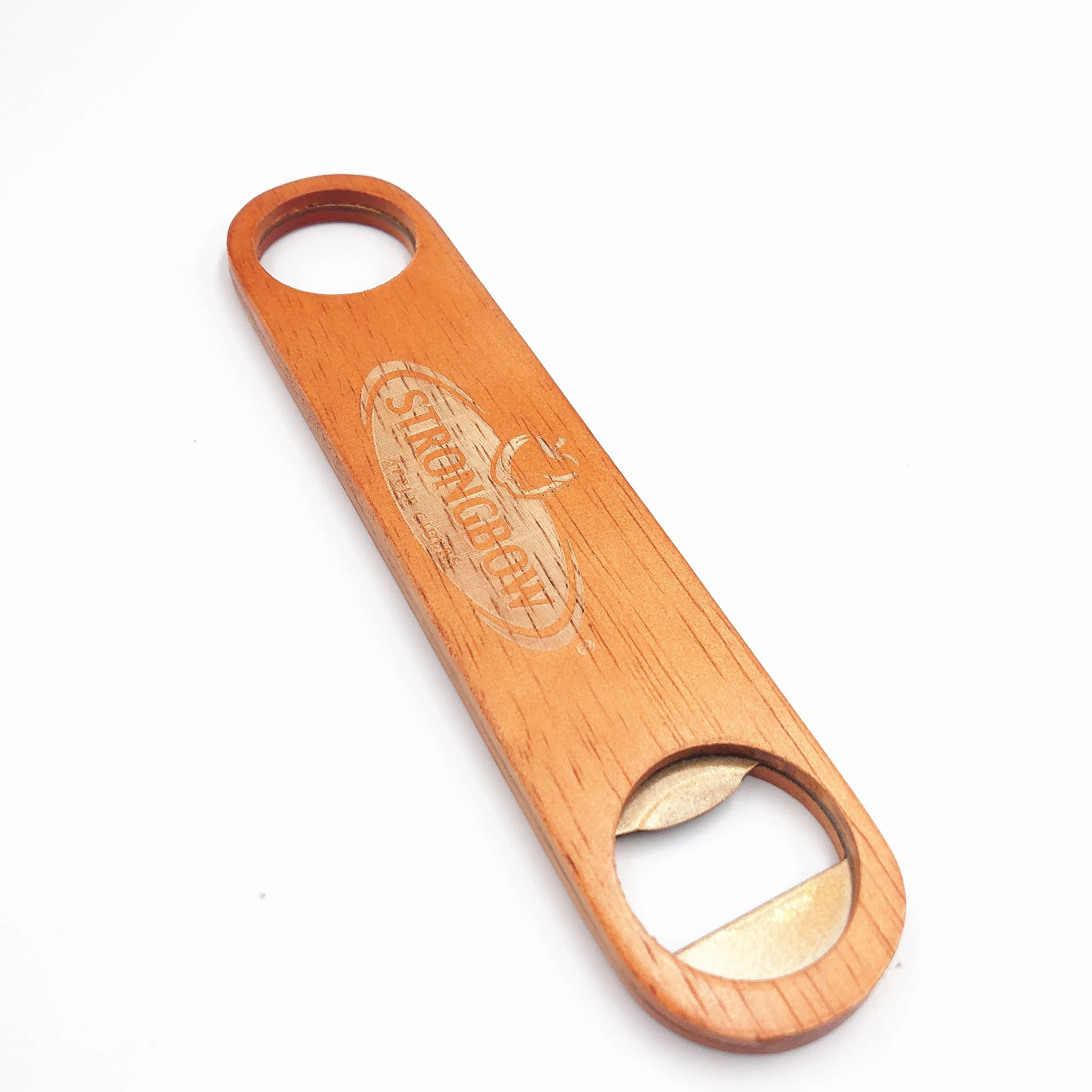 

High Quality Customize Logo Cute Beer Wooden Handle Bottle Opener, Custom color
