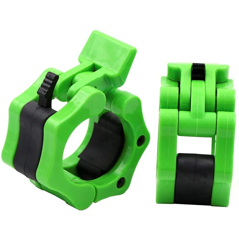 

Gym Equipment Fitness Thread Customized Logo Clips Exercise Clamp Holder Plastic Nylon Weightlifting Barbell Collar, Red, black, green blue or custom color