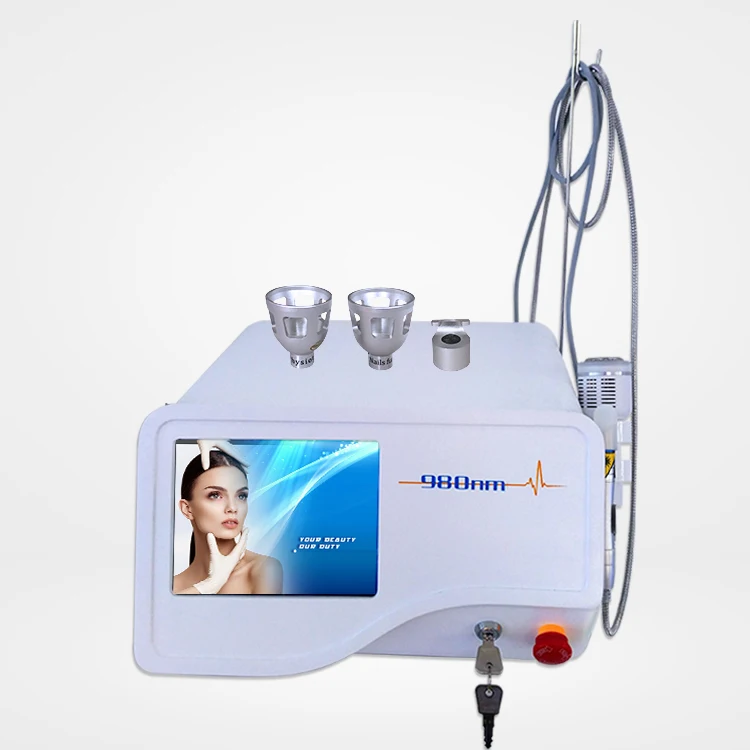 

3 in 1 980nm Vascular Removal Machine/Laser Spider Veins Removal Varicose Vein Remove/980nm Diode Lazer Vascular Therapy Device, White, blue, black