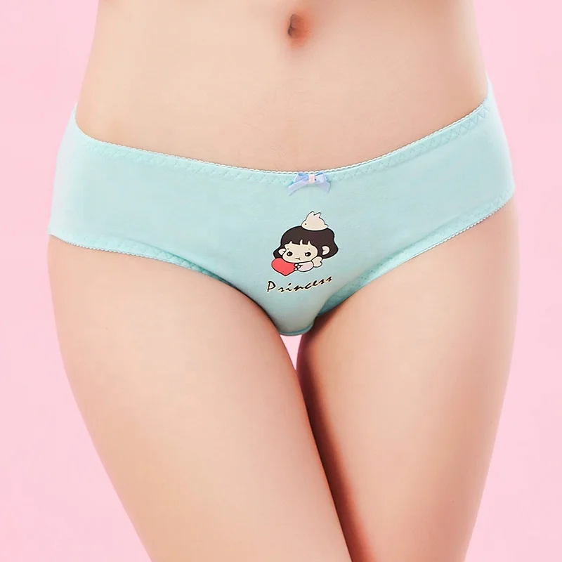 women Sexy panties cotton cute Printed sweet girl Brief underwear