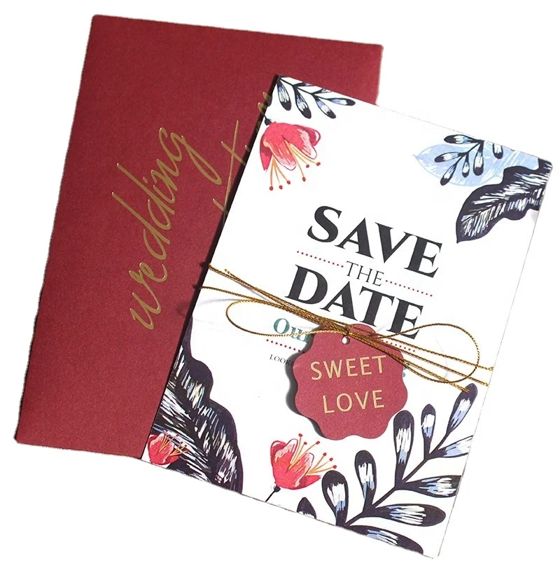 
paper craft indian wedding invitation card red 