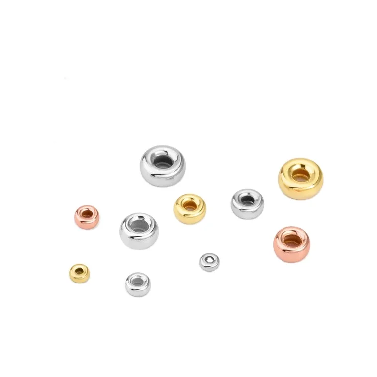 

Wholesale 925 sterling silver metal hole bronze gold spacer beads for jewelry making