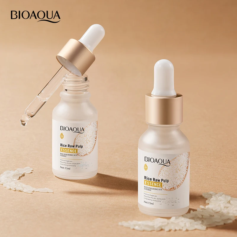 

BIOAQUA natural moisturizing anti aging skin care face essence hyaluronic acid facial white rice serum