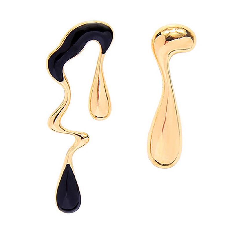 

Charare Trendy Gold-plated fashion creative simple asymmetrical alloy earrings jewelry for women accessories
