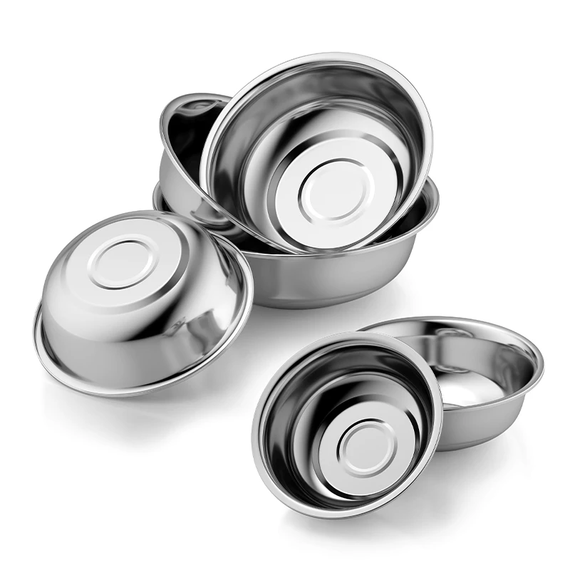 

RONGYE wholesale stainless steel salad bowls set of 6 kitchenware nested mixing bowl