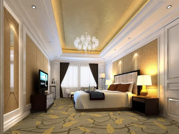 Fireproof Axminster Commercial Carpet For 5 Star Hotel