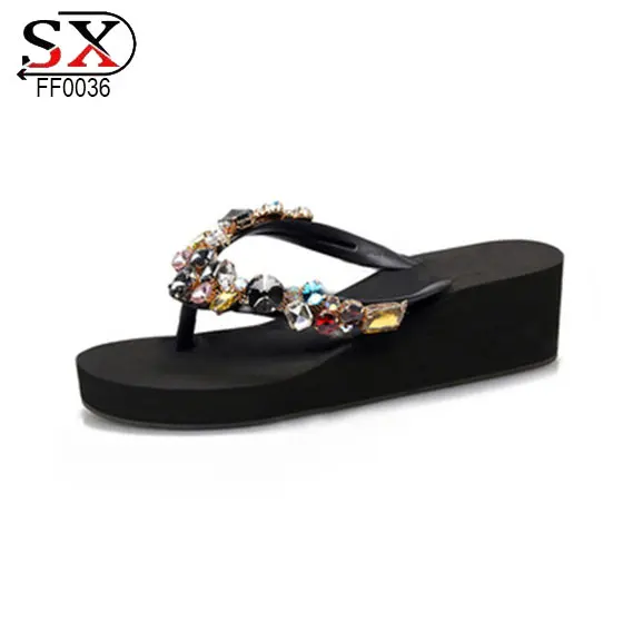 

2021 New Fashion Women Sandals Latest Summer Wedges Eva Flip Flops Platform Slippers, Black,gray,camel