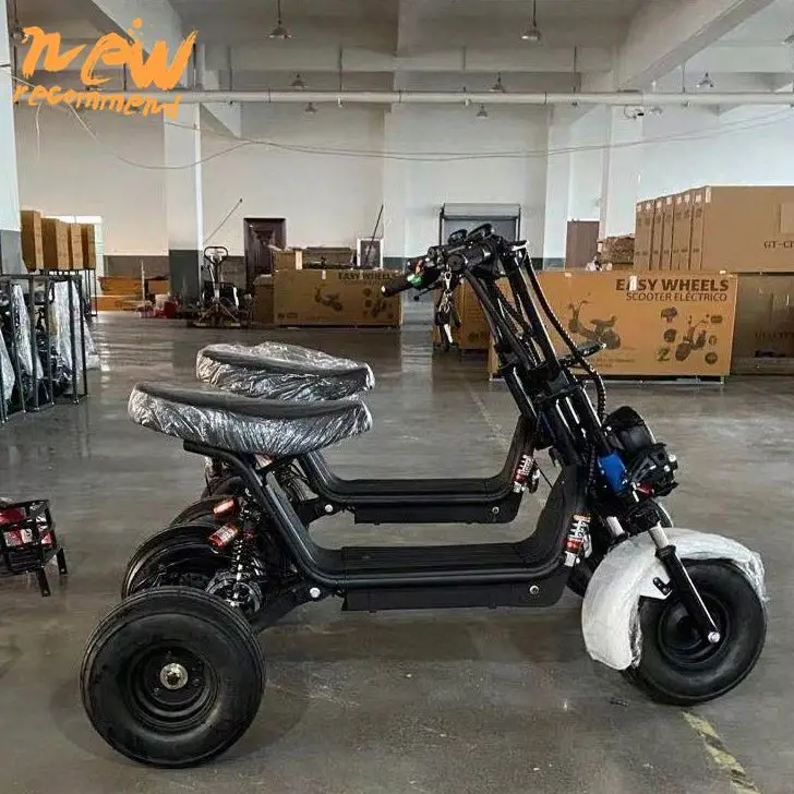 

Brand New Adults Fat Tyre 3 Wheel Cargo Electric Tricycle Trike 48V 800W For Disabled, Black