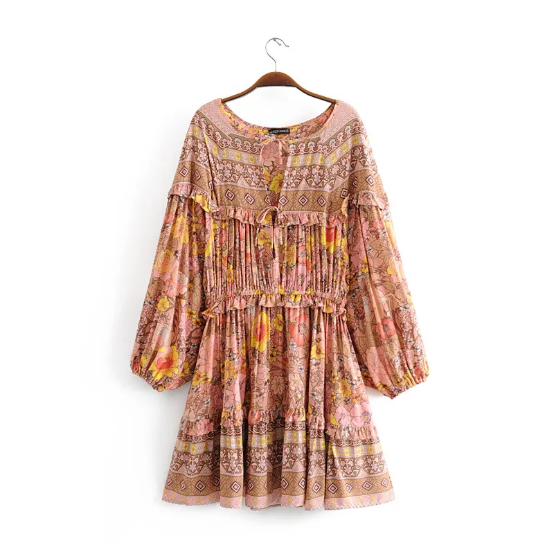 

Top Quality Free Shipping Latest Women Boho 100% Rayon Dresses, Customized
