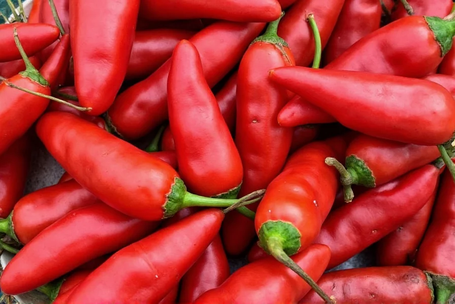 Dried Mexican Chili Peppers Display