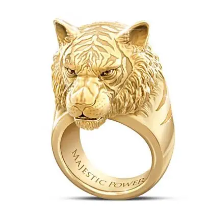 

Fashion hip-hop metal tiger domineering wholesale animal ring